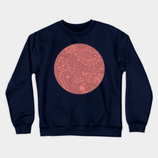 FLOWERS & CATS MANDALA RED Crewneck Sweatshirt